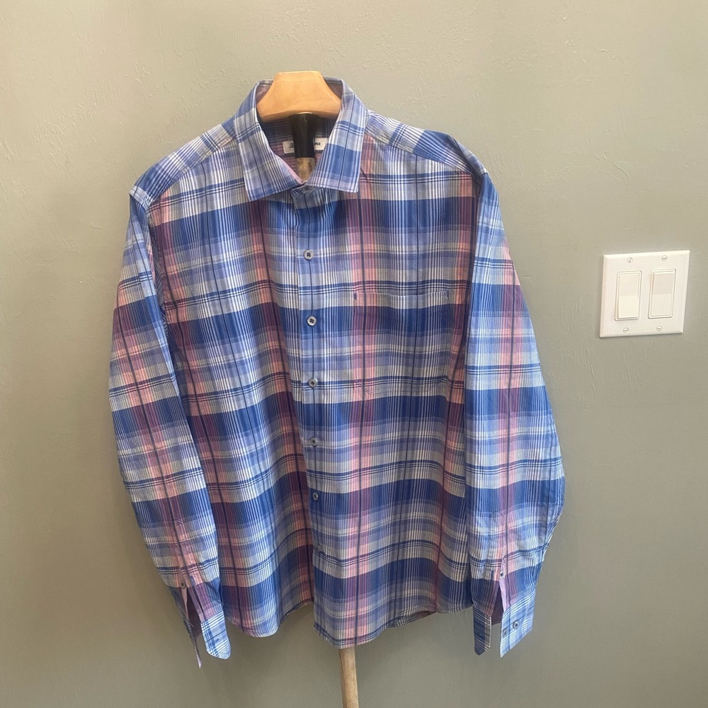Tommy Bahama Multicolor Plaid Button Down Shirt‎